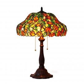 18 Inch Tulip Stained Glass Table Lamp