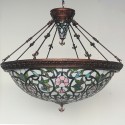 43 Inch Rural Stained Glass Pendant Light