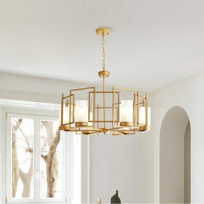 Wightman shaded sales drum chandelier