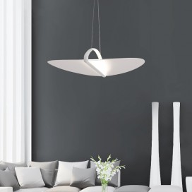 1 Light Acrylic Pendant Light with Steel Shade