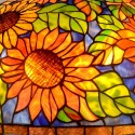 26 Inch Sunflower Stained Glass Floor Lamp