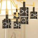 12 Light Modern / Contemporary Steel Chandelier with Steel Shade