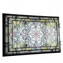 46 Inch Baroque Stained Glass Flush Mount