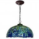 20 Inch Wisteria Stained Glass Pendant Light