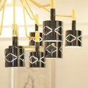 15 Light Modern / Contemporary Steel Chandelier with Steel Shade