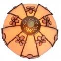 8 Inch Pink Stained Glass Table Lamp