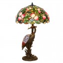 20 Inch Peach Stained Glass Table Lamp