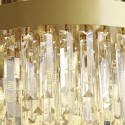 16 Light Modern / Contemporary Steel Pendant Light with Crystal Shade