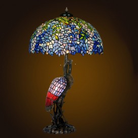 20 Inch Wisteria Stained Glass Table Lamp