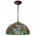 20 Inch Tulip 1 Light Stained Glass Pendant Light