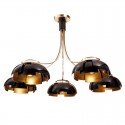 5 Light Modern / Contemporary Steel Chandelier with Acrylic Shade