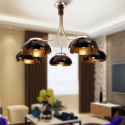 5 Light Modern / Contemporary Steel Chandelier with Acrylic Shade