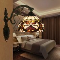 8 Inch European Stained Glass Baroque Style Wall Light