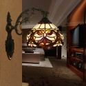 8 Inch European Stained Glass Baroque Style Wall Light