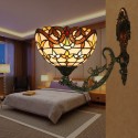 8 Inch European Stained Glass Baroque Style Wall Light