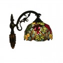 8 Inch European Stained Glass Grape Style Wall Light