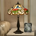 16 Inch American Stained Glass Hummingbird Style Table Lamp