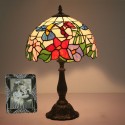 12 Inch European Stained Glass Hummingbird Style Table Lamp