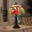 12 Inch European Stained Glass Hummingbird Style Table Lamp