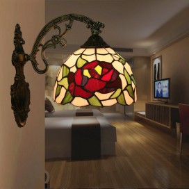 8 Inch European Stained Glass Wall Light