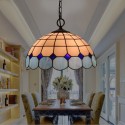 16 Inch American Simple Stained Glass Pendant Light