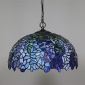 16 Inch European Stained Glass Wisteria Style Pendant Light